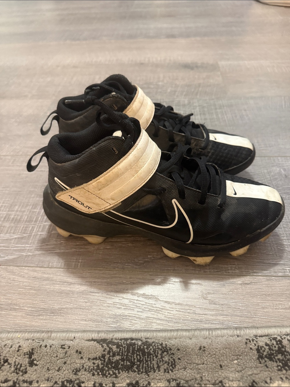 Nike Black and White Kids Cleats